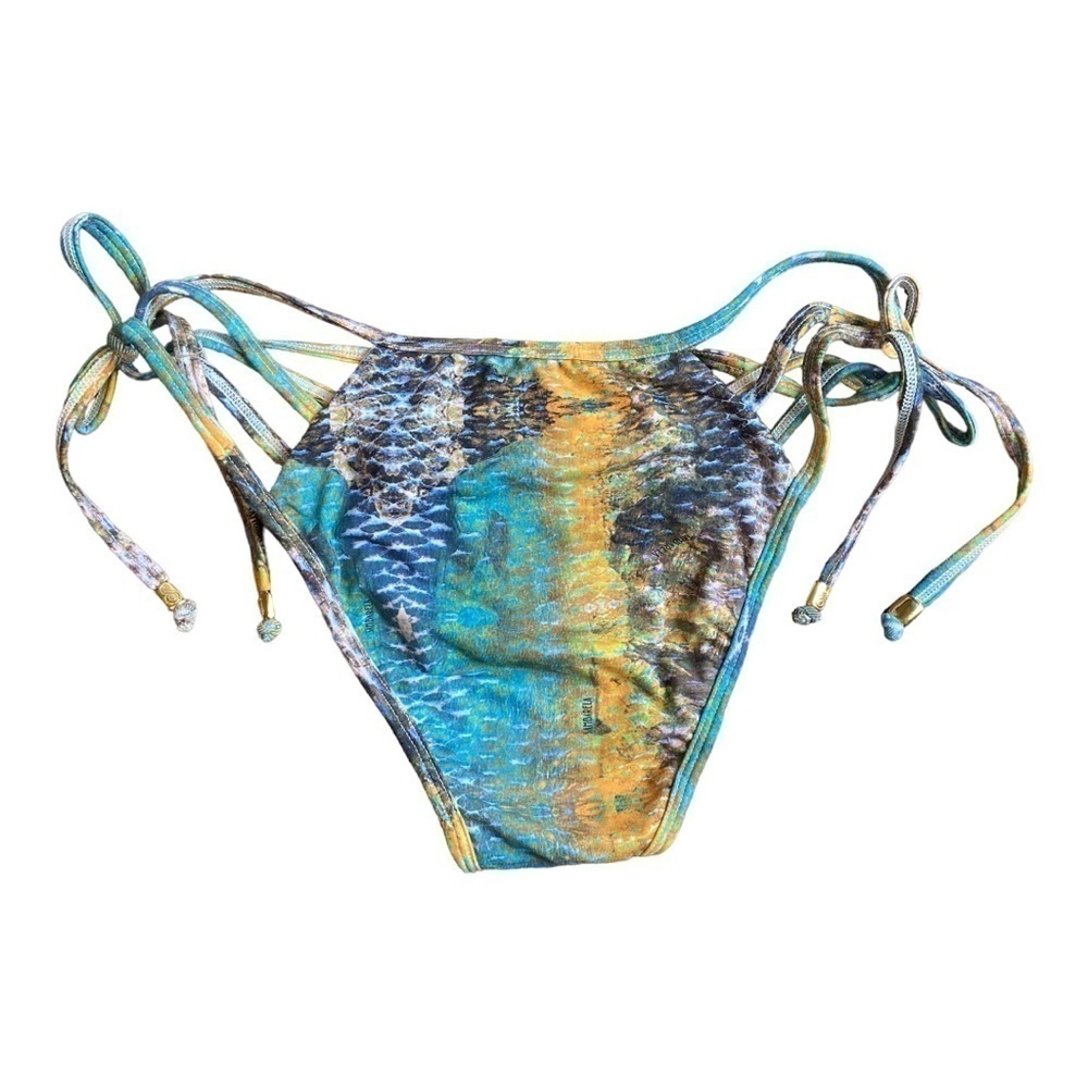 Sambarela Watercolor Snakeskin String Bikini Bottoms NWT - Picture 4 of 6